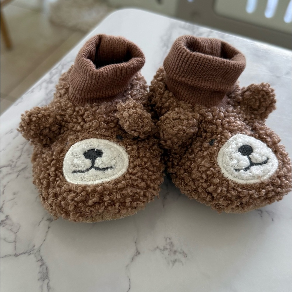 Carter's Brown Bear Baby Slippers